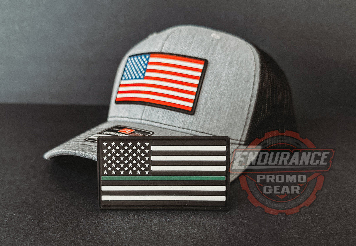 American Flag Hats - Silicone Patch - Endurance Promo Gear