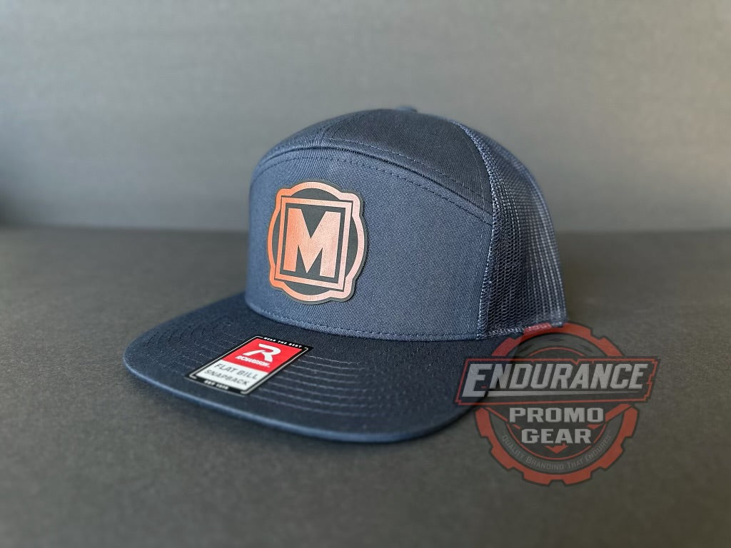 Richardson 168 Seven Panel Flat Bill Trucker Snapback - Endurance Promo Gear