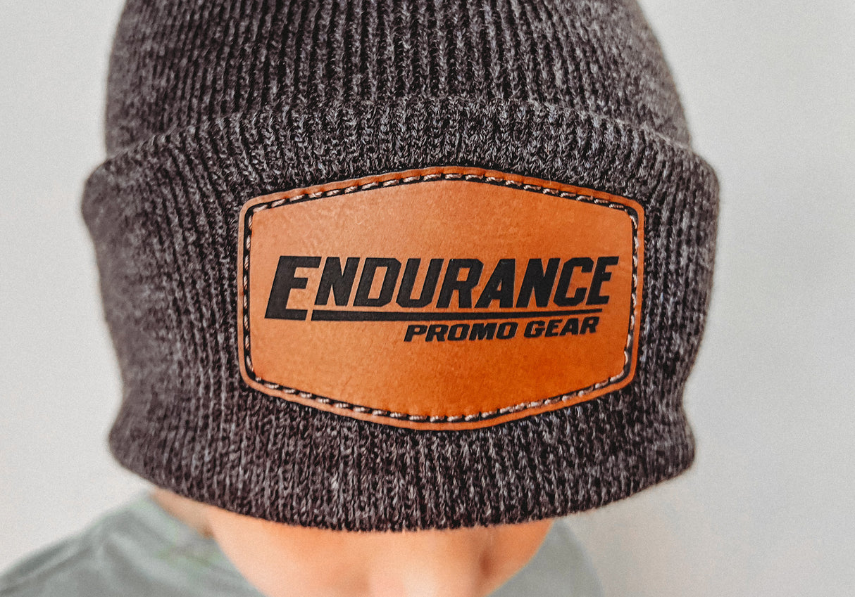 YP Classics Cuffed Knit Beanie with Custom Sewn Patch - Endurance Promo Gear