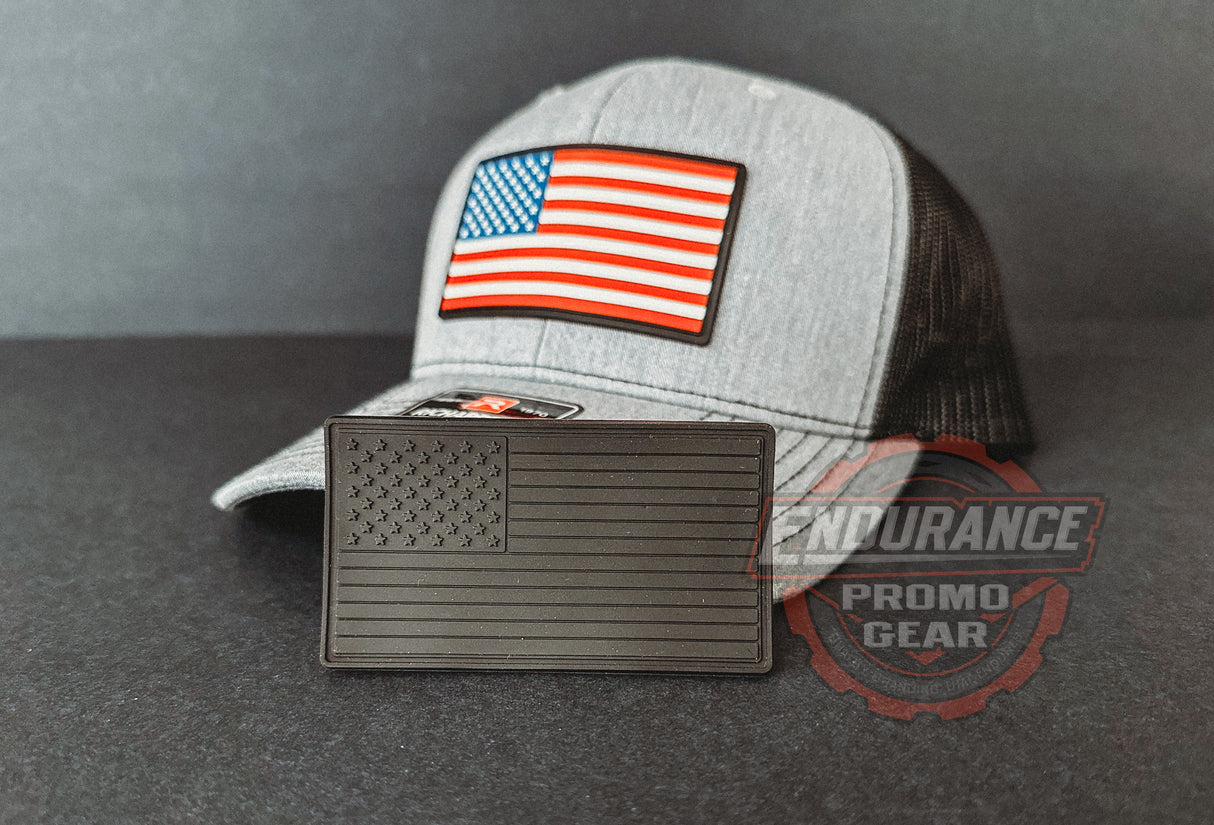 American Flag Hats - Silicone Patch - Endurance Promo Gear