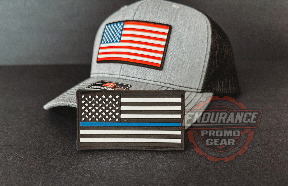 American Flag Hats - Silicone Patch - Endurance Promo Gear