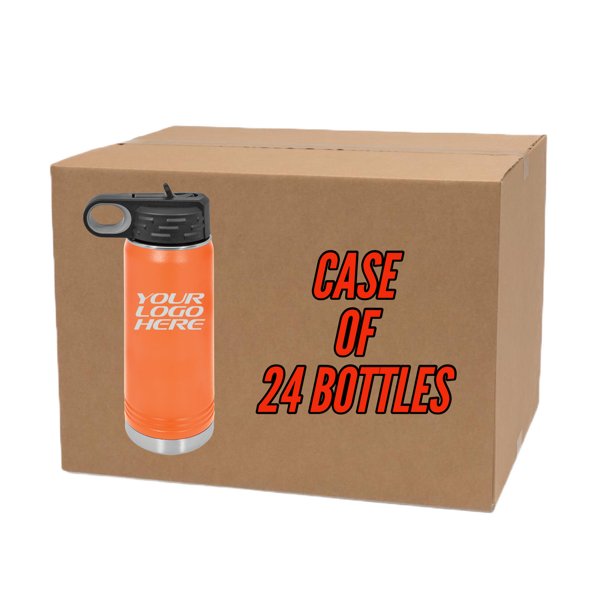 Case(24) 20oz Flip Straw Water Bottles - Endurance Promo Gear