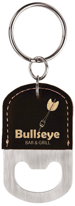 Set of 25 Bottle Opener Leatherette Keychains - Endurance Promo Gear