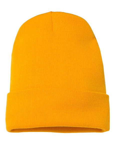 YP Classics Cuffed Knit Beanie with Custom Sewn Patch - Endurance Promo Gear