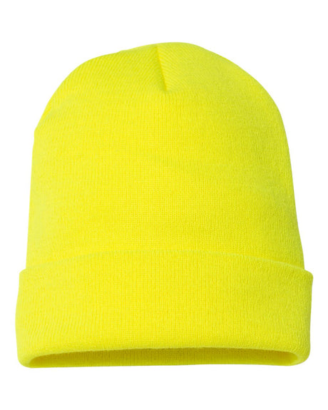 YP Classics Cuffed Knit Beanie with Custom Sewn Patch - Endurance Promo Gear