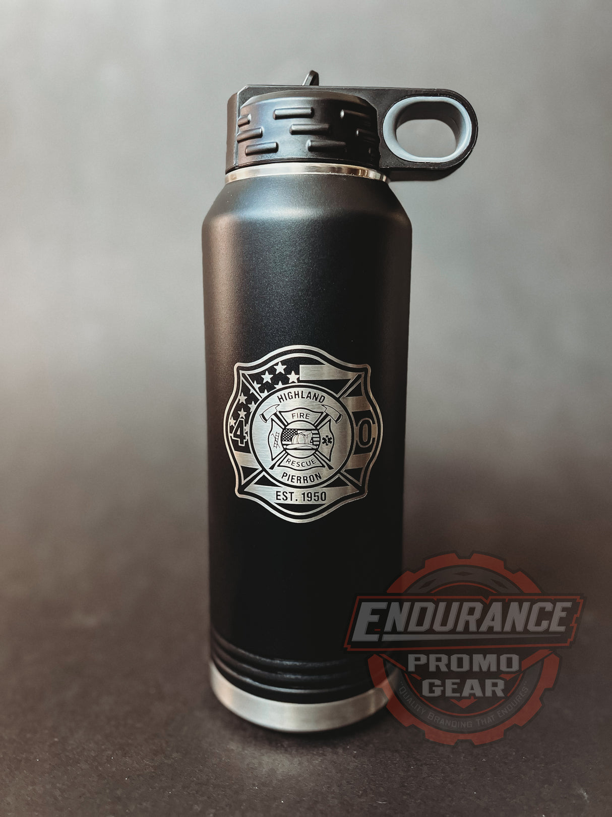 Highland Pierron Fire Dept 32oz Flip Straw Water Bottle