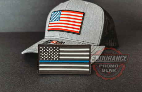 American Flag Hats - Silicone Patch - Endurance Promo Gear