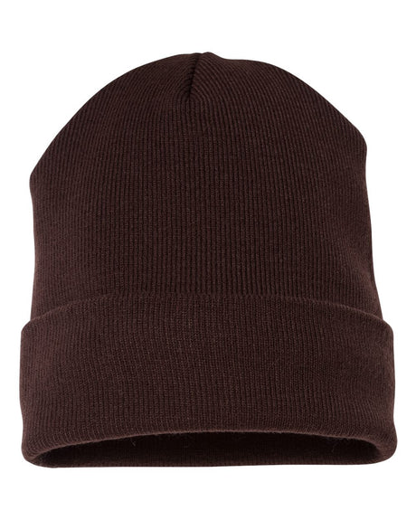 YP Classics Cuffed Knit Beanie with Custom Sewn Patch - Endurance Promo Gear