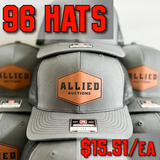 Richardson 112 Leather Patch Hats – Bulk 96x Pack