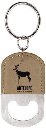 Set of 25 Bottle Opener Leatherette Keychains - Endurance Promo Gear
