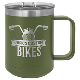 15oz Coffee Mug with Slide Lock Lid - Endurance Promo Gear