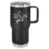 20oz Travel Mug with Handle and Slide Lock Lid - Endurance Promo Gear