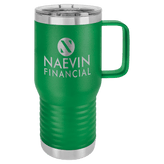 20oz Travel Mug with Handle and Slide Lock Lid - Endurance Promo Gear