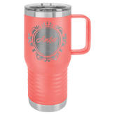 20oz Travel Mug with Handle and Slide Lock Lid - Endurance Promo Gear